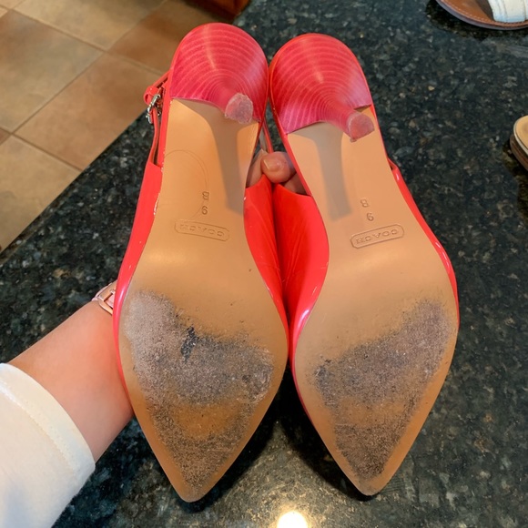 Coach coral/pink heels size 9 - Picture 2 of 3
